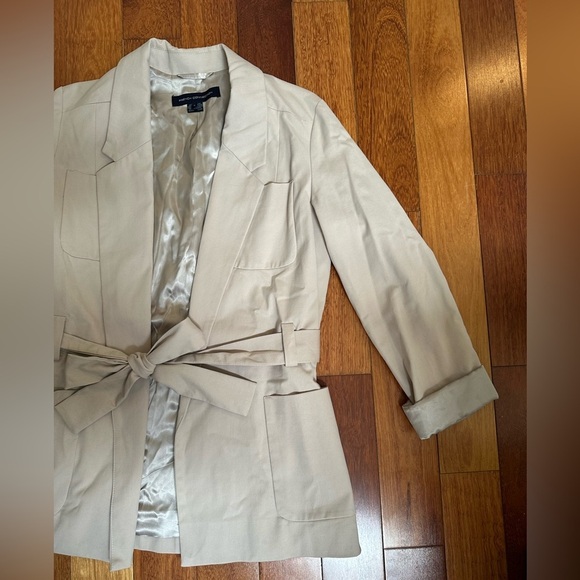 French Connection | Whisper belted wrap front blazer with tie waist belt size 4 - Picture 2 of 9